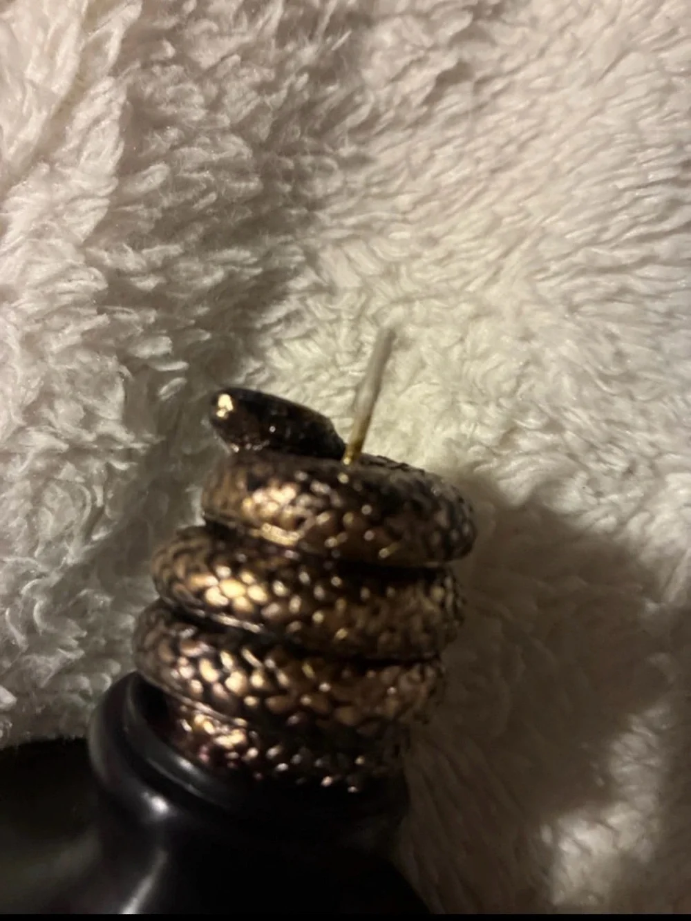 Mainstays Black with Gold Accents potion candle